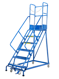 Nowadays, most quality step ladders come with wide steps. Aabtools Gazelle G7014 14 Step Mobile Step Ladder W Hand Rail