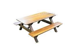 Festnight 3 seater outdoor garden bench patio porch chair seat with backrest solid plastic frame construction courtyard decoration park outdoor rating 4 900012 out of 5 12. Garden Picnic Table Bench Set 5ft Outdoor Furniture Bfg Furniture