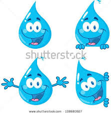 Water Drop Cartoon Mascot Characters 1 Vector Collection Water Drop Drawing Water Puns Water Drops