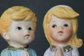 Buy Praying Children Figurines for Vintage Mantel Decor. Homco Boy, Girl  Kneeling, Nighttime Prayers, Sweet Little Kids in Pink and Blue Pajamas  Online in India