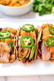 Wasabi lime avocado sauce (see recipe below) 1 tsp. Seared Tuna Tacos With Mango Jalapeno Salsa Paleo Every Last Bite