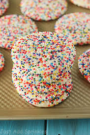 These Sprinkled Sugar Cookies Are Soft Tender Ultra Chewy For Traditional Sugar Cookies Roll The Sugar Cookies Recipe Cutout Sugar Cookies Sprinkle Cookies