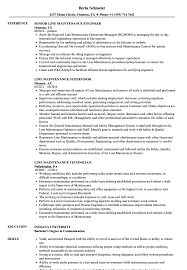 line maintenance resume samples