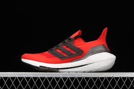 Black is the new black. New Adidas Ultra Boost 21 Consortium Fz1924 Red Black White Running Shoes For Sale 2021 Yeezy Boost
