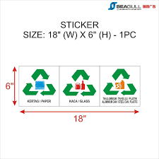 Kitar semula ialah proses mengolah semula bahan buangan untuk menghasilkan barangan yang baru. Recycle Sticker Paper Aluminium Glass Pelekat Kitar Semula Sticker Tampal Pada Tong Sampah å†å¾ªçŽ¯è´´çº¸ Shopee Malaysia