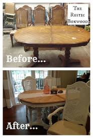 Vintage Dining Table And Chairs Transformation The Rustic Boxwood Diy Makeover Before A Dining Chair Makeover Dining Table Makeover Antique Dining Tables