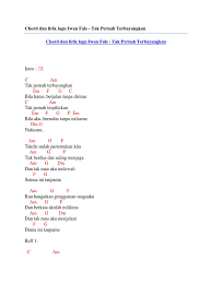 Kunci lagu pagi telah pergi. Pernah Sakit Chord Ukulele