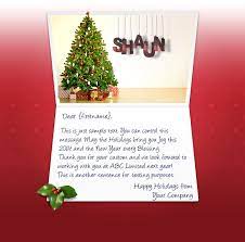 Each card is available in two versions: Christmas Ecards For Business Electronic Xmas Holiday Cards