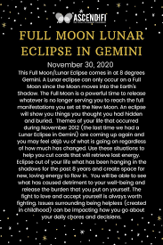 Full Moon Lunar Eclipse In Gemini November 2020 Full Moon Eclipse Lunar Eclipse Gemini