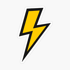 Black power rangers lightning bolt. Yellow Lightning Bolt With Black Outline Kids T Shirt By Onethreesix In 2021 Lightning Bolt Lightning Coloring Stickers
