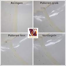 Acryloberflächen anschließend zuverlässig und günstig polieren! Set Oberflachenpflege Fur Acryloberflachen Gfk Gelcoat Polieren