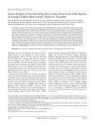 The psi (or its short form) is the most used tool for assessing parental stress. Pdf Factor Analysis Of The Parenting Stress Index Short Form With Parents Of Young Children With Autism Spectrum Disorders Joanne Volden Academia Edu