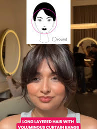 Long Butterfly Haircut with Curtain Bangs Chicago Il