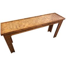 Rattan is the material that indoor wicker furniture is made from. Vintage Tropical Woven Rattan And Bamboo Console Table Moroccan Flair At 1stdibs
