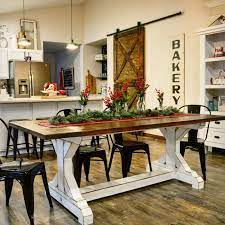 Includes dining table and 6 dining side chairs. The Ultimate Farmhouse Table This Two Tone Farmhouse Table Is The Perfect Setti Farmhouse Dining Room Table Farmhouse Dining Rooms Decor Farmhouse Dining Room