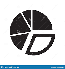 Pie Chart Silhouette Icon Vector Sign And Symbol Isolated On