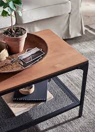 Nyboda coffee table w reversible table top, 75x60x50 cm £35 5.0 (1) more options available vejmon coffee table how do i know what is the best coupon for me on ikea coffee table uk? Fjallbo Black Coffee Table 90x46 Cm Ikea