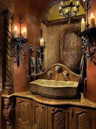 Old World Vanity Tuscan Bathroom Decor Tuscan Bathroom Gothic Bathroom