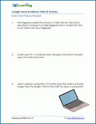 We have provided grade 4 worksheets for all subjects through quick links. Grade 4 Length Word Problem Worksheets K5 Learning