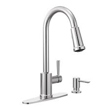 If the soap dispenser came in the same retail box as the faucet, it is covered under the lifetime limited warranty. Moen 87090 Indi Pullout Spray High Arc Kitchen Build Com