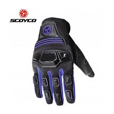 Scoyco Mc24 Black Blue Riding Gloves