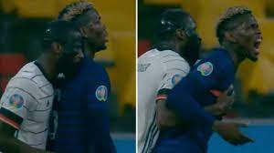 Pogba approached spanish referee carlos del cerro grande, apparently to alert him to the episode, but no. Antonio Rudiger Appears To Bite Paul Pogba During European Championship Clash Between France And Germany