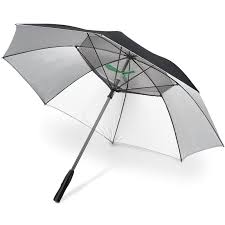 The rest of the fan can be left exposed to the rain. Fanbrella Uv Reflecting Umbrella With Motorized Fan
