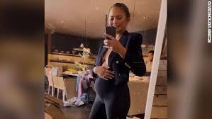 Scroll to read her message. Chrissy Teigen Unveils Baby Bump Cnn Video