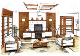 Join our 3 million+ followers in being up to date on architecture and interior design. An Artist S Simple Sketch Of An Interior Design Of A Living Room Stock Photo Picture And Royalty Free Image Image 3145726