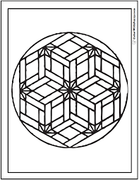 Detailed geometric coloring pages to print and customize. 70 Geometric Coloring Pages To Print Pdf Digital Downloads