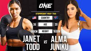Women's Muay Thai BANGER 🤩 Janet Todd vs. Alma Juniku | Full Fight -  YouTube