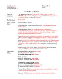 custom note template psychiatric evaluation for inpatient