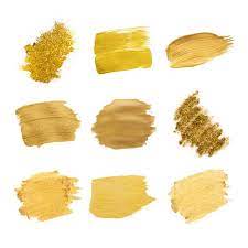 Download Gold Brush Strokes Collection For Free Vector Free Brush Strokes Free Vector Illustration