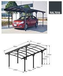 Carport Tettoia Per Automobili In Alluminio Cm 505x300cm Italfromgiard201