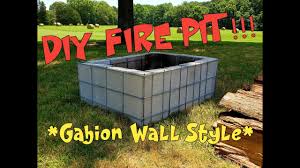 Gabion wall, cage or basket uses metal mesh to create a big basket. Diy Fire Pit Gabion Wall Style Youtube