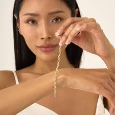 Mariner Chain Lab Grown Diamond Bracelet, Solid Gold Anchor Link Bracelet,  Chic Diamond Bracelet, Interlocking Oval Link Bracelet, Lirien