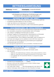 Lehrmaterialien und medien zum thema betriebsanweisungen muster betriebsanweisung flurförderzeuge Https Www Bgetem De Redaktion Arbeitssicherheit Gesundheitsschutz Dokumente Und Dateien Themen Von A Z Ladungssicherung Muster Betriebsanweisung