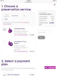 A financing plan is available for $157/month for 24 months. Cord Blood Registry Cord Blood Bank