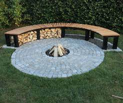 Garden Fireplace With Bench Backyard Fire Backyard Fire Pit Plans