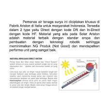 Ya karena ariston solar water heater memiliki banyak keunggulan. Jual Ariston Kairos Thermo Dr Solar Water Heater 100 L Terbaru Juli 2021 Blibli