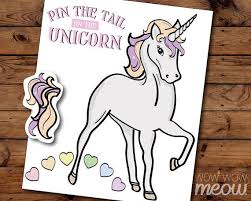 Pin The Tail On The Unicorn Instant Download Rainbow Games Etsy Rainbow Games Unicorn Birthday Rainbow Brite Party