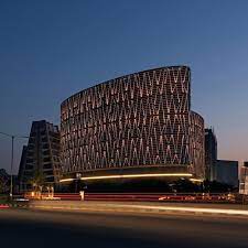 Gallery Of Mondeal Square In Ahmedabad Blocher Blocher India Pvt Ltd 8 Facade Architecture Facade Design Architectural Lighting Design