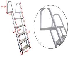Boxed ladder for individual shipment. Pactrade Marine Pontoon Boat 5 Step Dock Ladder Aluminum Removable Boarding Ladd Marine And Rv Lighting Accessories Pactrade Marinetagline