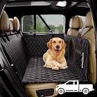 TESFEEL Truck Dog Seat Cover Back Seat –Dog Backseat Extender Hammock with Hard Bottom Holds 400lbs,