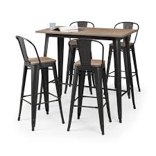 This american made diner set is comprised of our hairpin diner table and our miss lucy diner chair. Grafton Industrial Bar Table Set Julian Bowen Furniture123