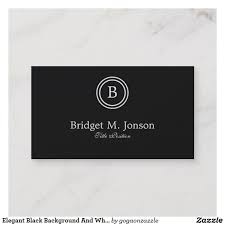 Black And White Business Card Background Elegant Black Background And White Black Circle Business Card Zazzle Com Circle Business Cards Customizable Business Cards Templates White Business Card