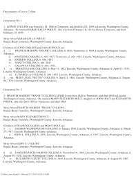 Collins, Lewis Family