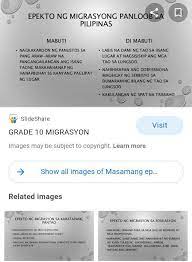 Epekto Ng Migrasyon Sa Ekonomiya