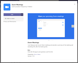, video call online, chat online. Zoom For Microsoft Teams App Marketplace