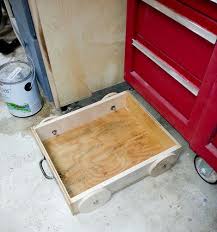 My Garage Work Shop Makeover 15 Under Table Wheeled Tool Storage Drawer Tool Storage Diy Drawers Woodworking Projects
